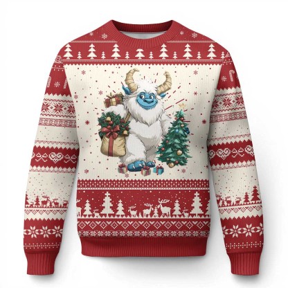 funny yule yeti ugly christmas sweater christmas mythical creature winter solstice 1 Funny Yule Yeti Ugly Christmas Sweater Christmas Mythical Creature Winter Solstice - Image 1