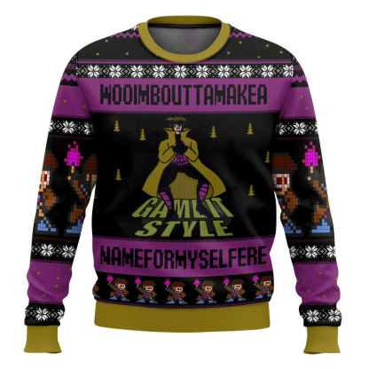 gambit style ugly christmas sweater 1 Gambit Style Ugly Christmas Sweater - Image 1