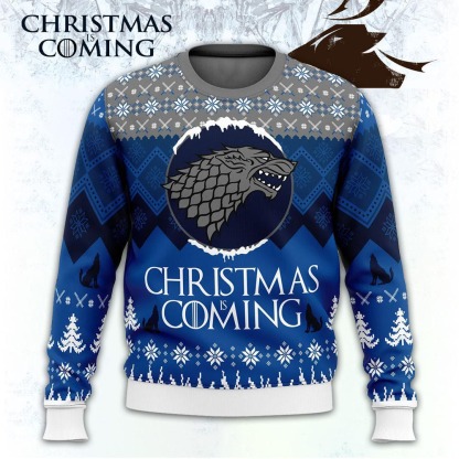 game of thrones christmas is coming ugly christmas sweater 1 Game Of Thrones Christmas Is Coming Ugly Christmas Sweater - Image 1