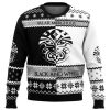 Game Of Thrones House Black And White Ugly Christmas Sweater - Image 1