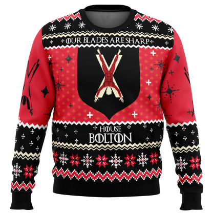 game of thrones house bolton ugly christmas sweater 1 Game Of Thrones House Bolton Ugly Christmas Sweater - Image 1