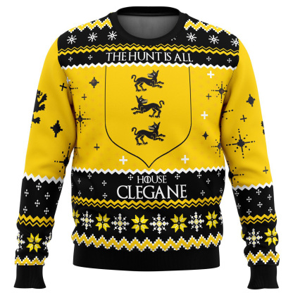 game of thrones house clegane ugly christmas sweater 1 Game Of Thrones House Clegane Ugly Christmas Sweater - Image 1