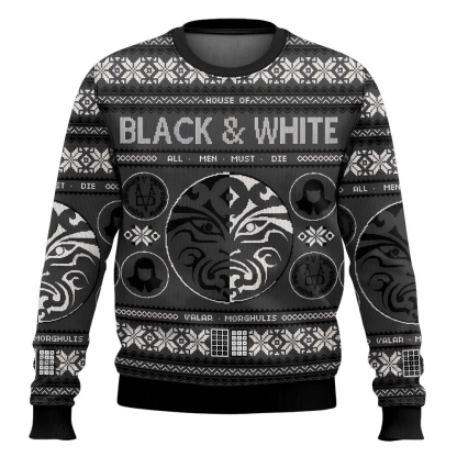game of thrones valar morghulis ugly christmas sweater 1 Game Of Thrones Valar Morghulis Ugly Christmas Sweater - Image 1
