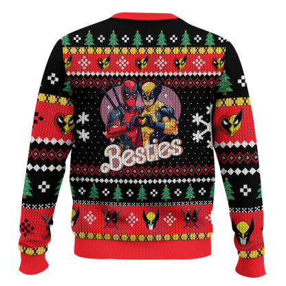 get in loser deadpool wolverine ugly christmas sweater holiday gift 2 Get In Loser Deadpool Wolverine Ugly Christmas Sweater Holiday Gift - Image 2