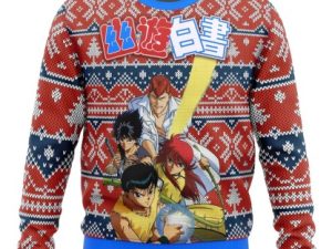 Ghost Fighter Yuyu Hakusho Alt Ugly Christmas Sweater - Image 1