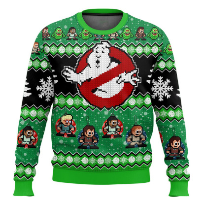 ghostbusters ugly christmas sweater holiday gift holiday gift 1 Ghostbusters Ugly Christmas Sweater Holiday Gift Holiday Gift - Image 1