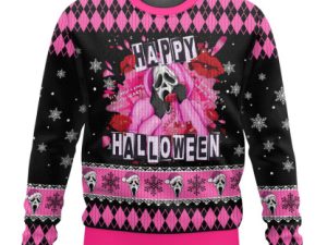 Ghostface Scream Ugly Christmas Sweater Holiday Gift - Image 1