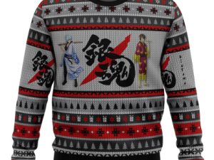 Gintama Shinsuke And Gintoki Ugly Christmas Sweater - Image 1
