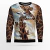 Giraffe Butterfly Ugly Christmas Sweater - Image 1