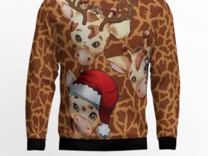 Giraffe Funny Ugly Christmas Sweater - Image 1