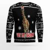Giraffe Let It Glow Ugly Christmas Sweater Holiday Gift - Image 1