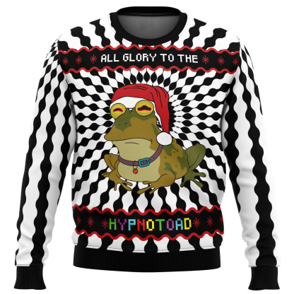 glory to the hypnotoad ugly christmas sweater 1 Glory To The Hypnotoad Ugly Christmas Sweater - Image 1