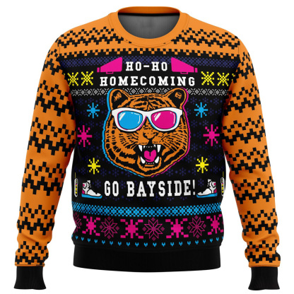 go bayside saved by the bell ugly christmas sweater 1 Go Bayside Saved By The Bell Ugly Christmas Sweater - Image 1