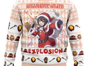 Gods Blessing On This Wonderful World Explosion Konosuba Ugly Christmas Sweater - Image 1