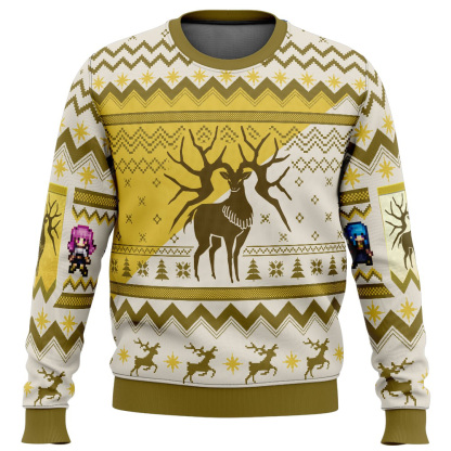 golden deer fire emblem ugly christmas sweater 1 Golden Deer Fire Emblem Ugly Christmas Sweater - Image 1