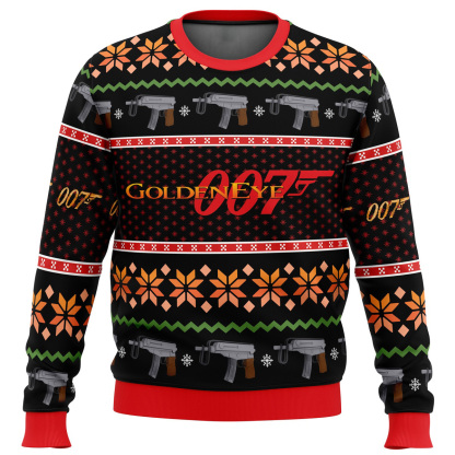golden eye ugly christmas sweater 1 Golden Eye Ugly Christmas Sweater - Image 1