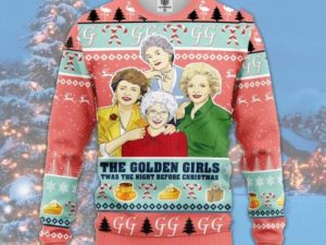 Golden Girl Pink Ugly Christmas Sweater Amazing Christmas Gift - Image 1