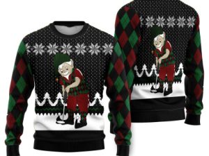 Golf Lover Ugly Christmas Sweater - Image 1