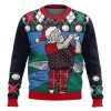 Golf Santa Claus Ugly Christmas Sweater Holiday Gift - Image 1