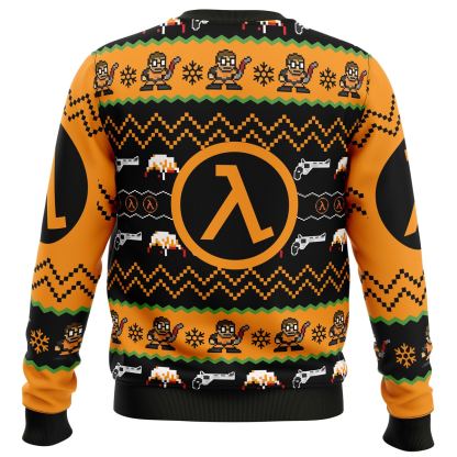 gordon freeman half life ugly christmas sweater 2 Gordon Freeman Half Life Ugly Christmas Sweater - Image 2