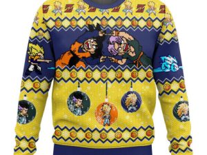 Goten Vs Trunks Fusion Dance Dragon Ball Ugly Christmas Sweater - Image 1