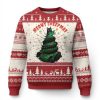Gothic Xmas Ugly Christmas Sweater Meowy Creepmas Cat Christmas Tree - Image 1