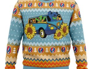 Grateful Dead Bus Grateful Dead Ugly Christmas Sweater - Image 1