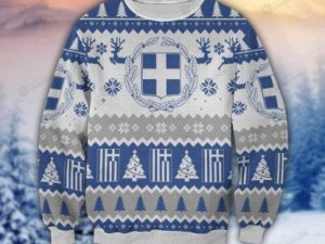 Greece Ugly Christmas Sweater - Image 1