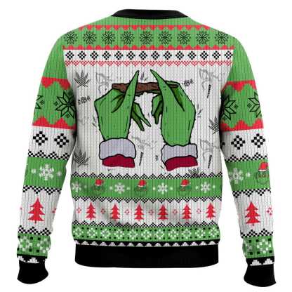 grinch cant even feel his face ugly christmas sweater 2 Grinch Cant Even Feel His Face Ugly Christmas Sweater - Image 2