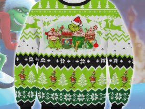 Grinch Coffee Ugly Christmas Sweater - Image 1