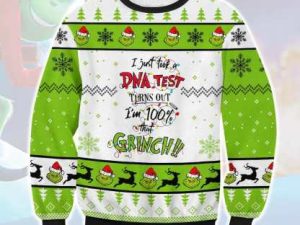 Grinch Dna Test Ugly Christmas Sweater - Image 1