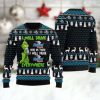 Grinch I Will Drink Natural Light Everywhere Ugly Christmas Sweater - Image 1