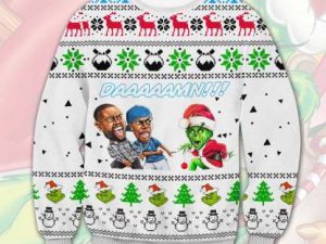 Grinch Meme Daaamn Ugly Christmas Sweater - Image 1