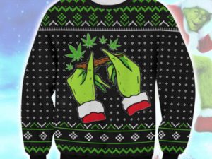 Grinch Mistlestoned Ugly Christmas Sweater - Image 1