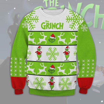 grinch ugly christmas sweater xmas gift 1 Grinch Ugly Christmas Sweater Xmas Gift - Image 1