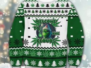 Grinch Weed Ugly Christmas Sweater - Image 1