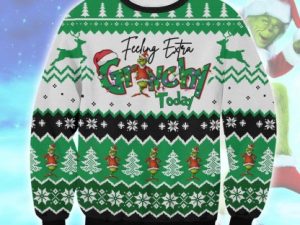 Grinchy Today Ugly Christmas Sweater - Image 1
