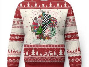 Groovy Ugly Christmas Sweater Tis The Season Retro Santa Vibe - Image 1