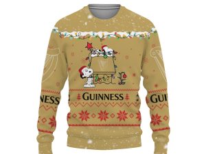 Guinness American Merry Christmas, Snoopy House Cute Fan Gift-3D Sweatshirt - Image 1