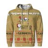Guinness American Merry Christmas, Snoopy House Cute Fan Gift-3D Unisex Hoodie - Image 1