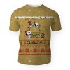 Guinness American Merry Christmas, Snoopy House Cute Fan Gift-3D Unisex T-Shirt - Image 1
