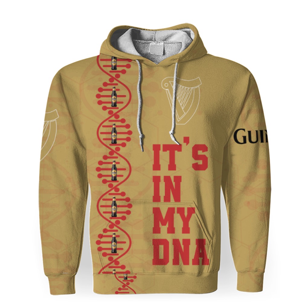 guinness its in my dna 3d unisex hoodie 1 Guinness It's In My DNA-3D Unisex Hoodie - Image 1