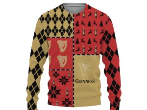Guinness Merry Christmas And -3D Sweatshirt - Image 1