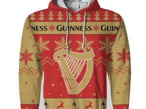 Guinness Merry Christmas Unisex Gift Fan-3D Unisex Hoodie - Image 1