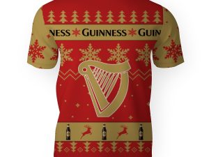 Guinness Merry Christmas Unisex Gift Fan-3D Unisex T-Shirt - Image 1