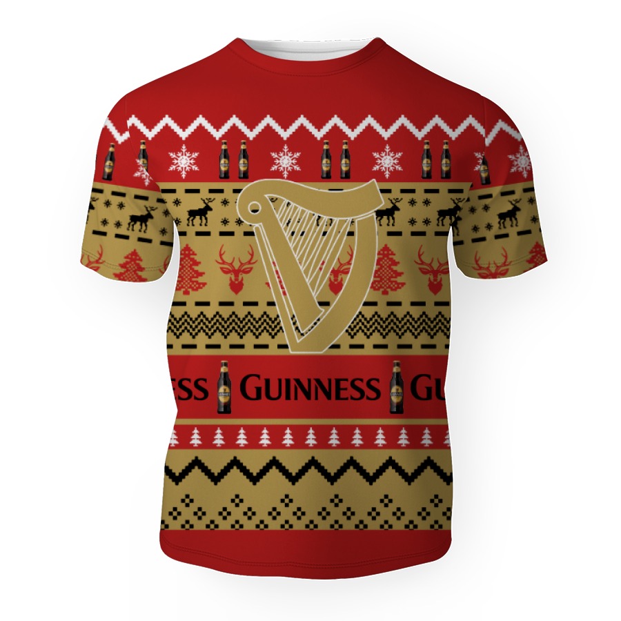 guinness shirts beer vintage logo 3d unisex t shirt 1 Guinness Shirts Beer Vintage Logo-3D Unisex T-Shirt - Image 1