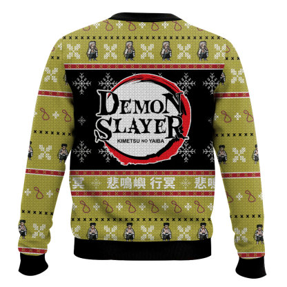 gyomei demon slayer ugly christmas sweater 2 Gyomei Demon Slayer Ugly Christmas Sweater - Image 2