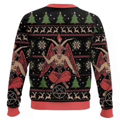 hail santa satan claus ugly christmas sweater 2 Hail Santa Satan Claus Ugly Christmas Sweater - Image 2