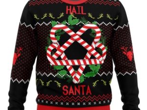 Hail Santa Ugly Christmas Sweater - Image 1