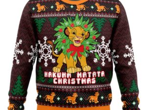 Hakuna Matata Lion King Ugly Christmas Sweater - Image 1